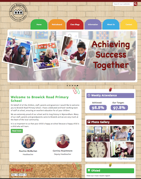 Browick Road Primary School Website Screenshot